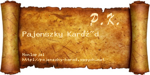 Pajenszky Karád névjegykártya